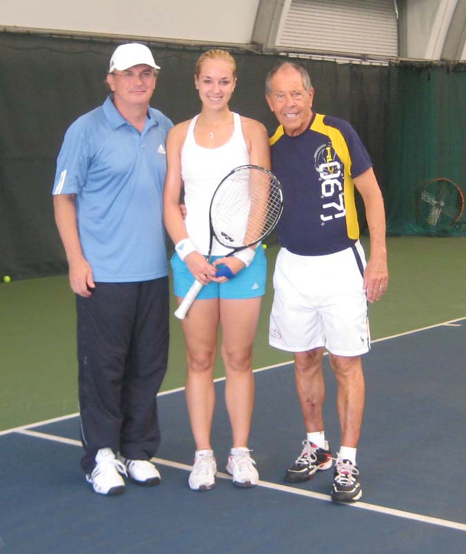 Nick Bollettieri with Sabine Lisicki and her father